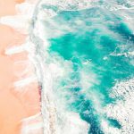 bird's eye view of ocean waves